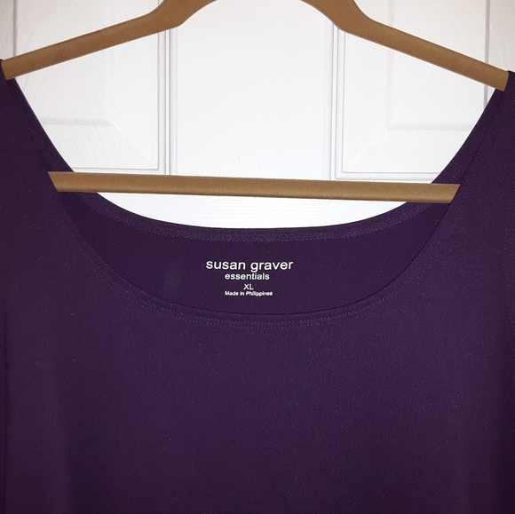 XL Susan Graver Butterknit Sleeveless Tank Top in Purple - Picture 2 of 6